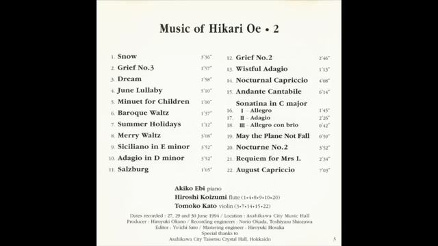 Hikari Oe: Music Of Hikari Oe 2