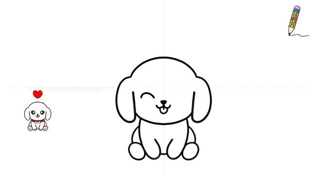 Learn How to Draw a Cute Puppy in Easy Steps смотреть онлайн