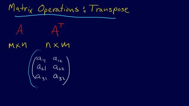 3.1.12-Linear Algebra: Matrix Transpose смотреть онлайн