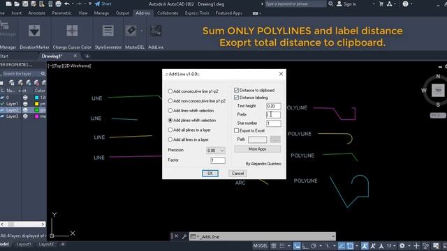 AddLine plugin for AutoCAD смотреть онлайн