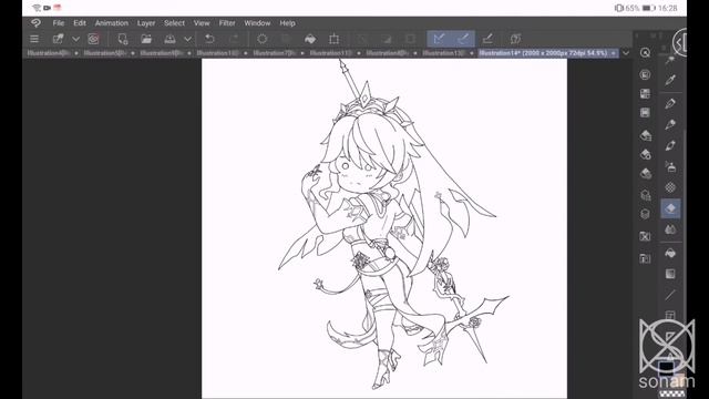 Let's Draw - Genshin Impact Rosaria [Timelapse drawing/Speedpaint] смотреть онлайн