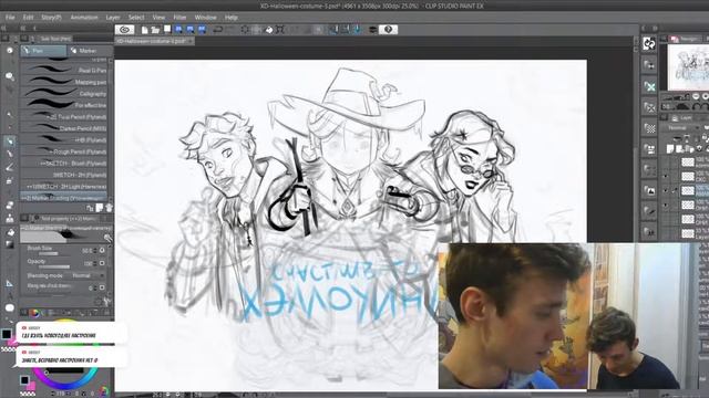 Рисуем постер в комикс стиле в Clip Studio Paint // #БратьяПоСтриму №28 смотреть онлайн