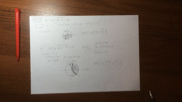 М10 (22.56-22.68) Тригонометрические уравнения: с параметром, найти ОДЗ. смотреть онлайн