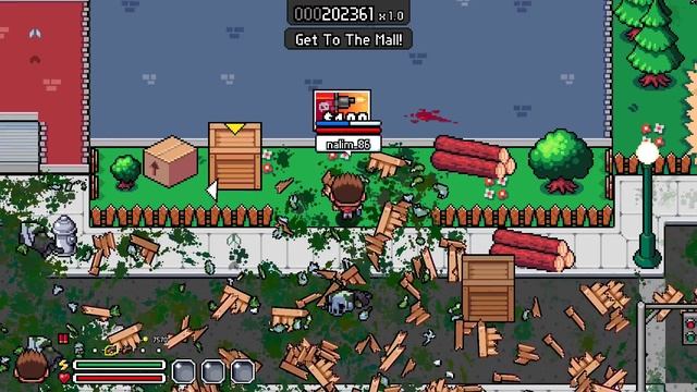 Пробую Zombie Grinder. Просто зомби-мясорубка. Идём в торговый центр. смотреть онлайн