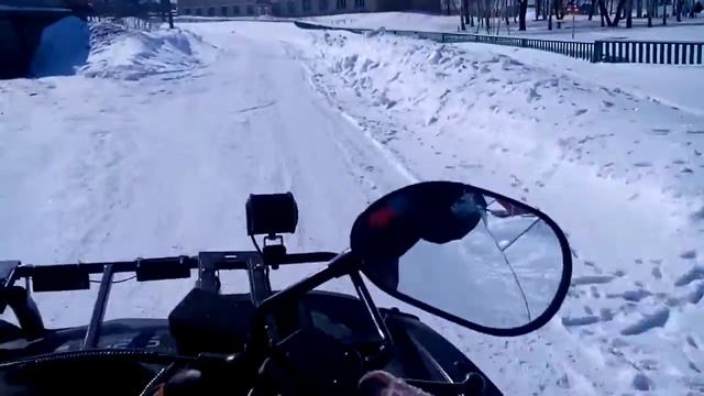 С сестрёнкой на квадрике Stels 500H . Путятино. смотреть онлайн