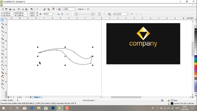 Corel Draw dərsləri Vizitkartın hazırlanması смотреть онлайн