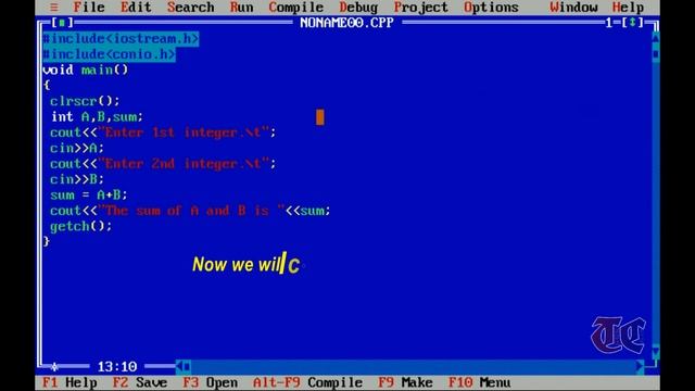 C++ Code1 - A Basic Code - Sum of two integers... смотреть онлайн