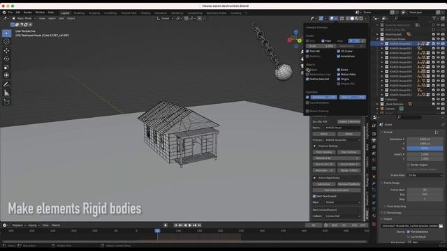 Explosion and Rigid body Destruction in Blender | Khaos смотреть онлайн
