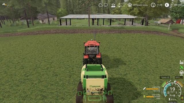 ? #FS19. Работаю на Мазе. Очередной день в колхозе. Карта Бухалово. стрим#32 смотреть онлайн