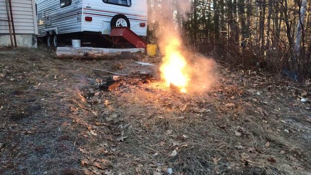 My First Thermite Reaction. [Fe3O4+AL]