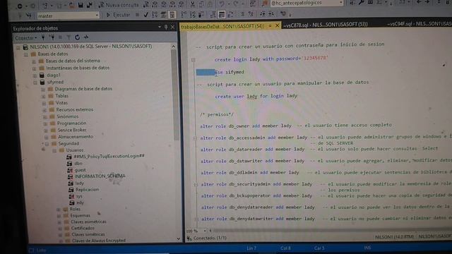 Seguridad en usuarios, vistas y archivos log en sql server смотреть онлайн