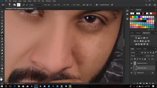 high-end skin retouching manually in photoshop Realistic Skin in photoshop editing Saadbbcstudio смотреть онлайн