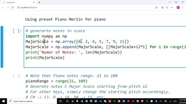 Generate Random Music Notes In Major Scales Using Python смотреть онлайн