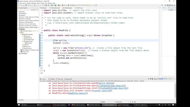 Reading text file into Java смотреть онлайн