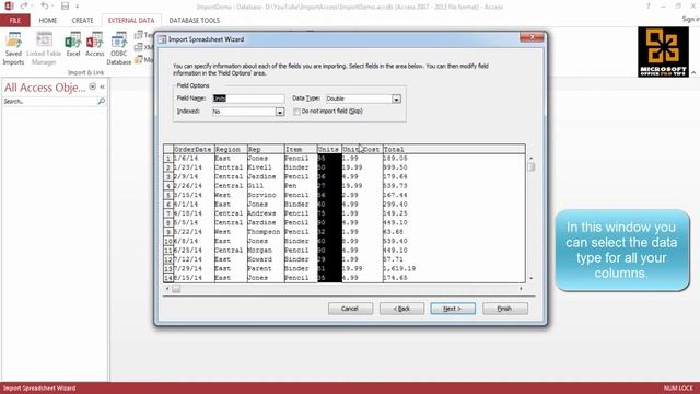 MS Office Access - Import Data from Excel смотреть онлайн