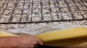 Обзор и вскрытие матраса на зависимом пружинном блоке типа Боннель.