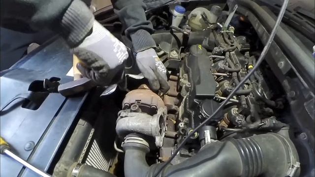 Как снять турбину на 1.6 hdi Citroen c4, Peugeot 308 смотреть онлайн