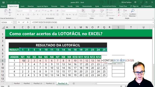 ? Como fazer um Conferidor de Jogos para LotoFácil no Excel смотреть онлайн