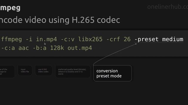 Encode video using H.265 codec #ffmpeg смотреть онлайн