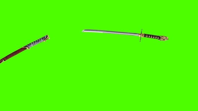 Samurai Sword - Green Screen Animation смотреть онлайн