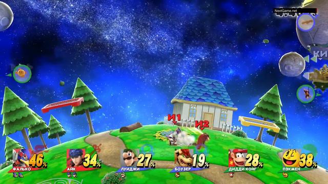 Super Smash Bros. - Совместная игра (Co-op) (Falco+Ike) HD [1080p] (Wii U) смотреть онлайн