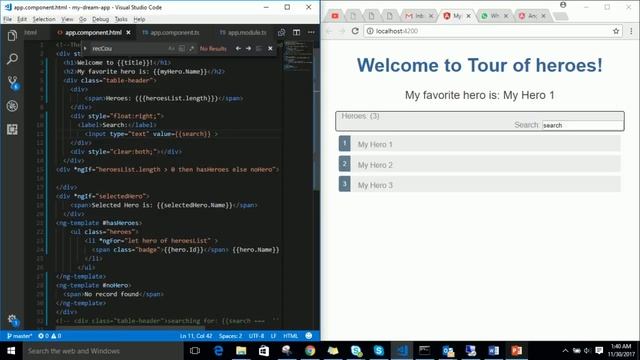 Template Expressions and Template Statements in angular 4 смотреть онлайн