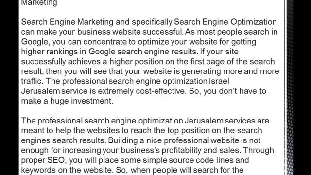 Professional SEO and Digital Marketing Services in Israel смотреть онлайн