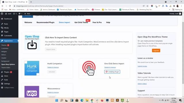 OneClick Import Demo - Free eCommerce Open Shop Theme смотреть онлайн