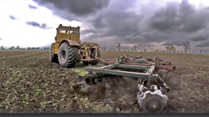 обработка залежалой земли тяжелой дисковой бороной БДТ 7(К-700) ВяткаАгроДизель