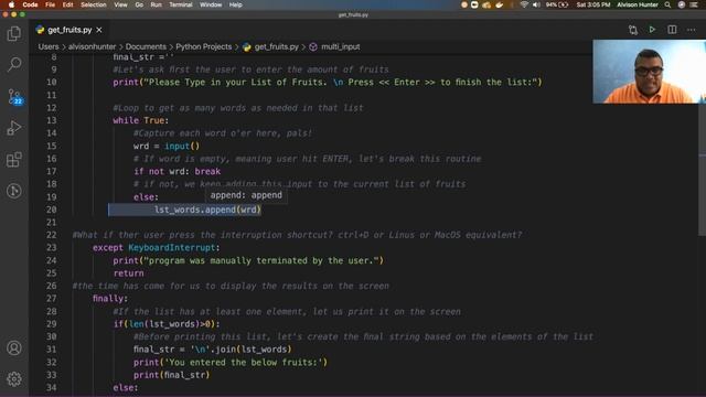 Como Simular Multilines Input con Python 3 - by Alvison Hunter (Python Zealot) [lang-ES] смотреть онлайн
