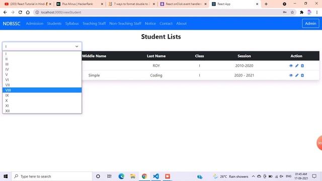 SCHOOL MANAGEMENT SYSTEM || REACT JS || DEMO #reactjs #programminglife #programming #education смотреть онлайн