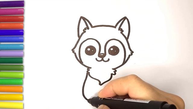 How to draw Wolf | Как нарисовать волка | Як намалювати вовка смотреть онлайн