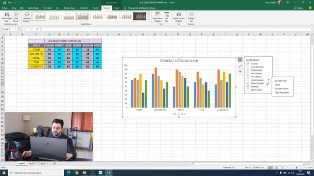 Excel'de Tablodan Grafik Oluşturma 2020 - Ders 2 смотреть онлайн