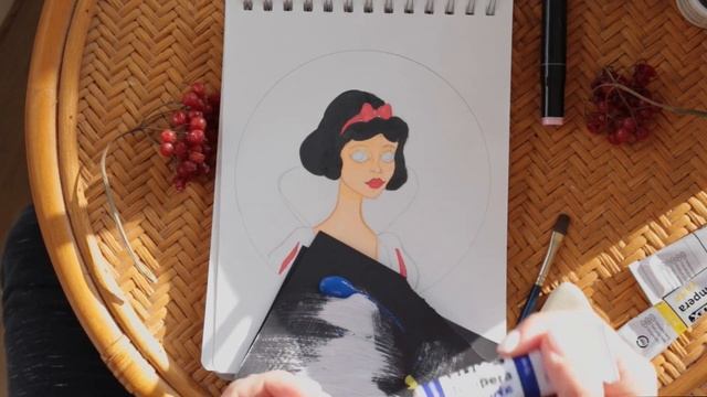 РИСУЮ Принцесс ДИСНЕЯ!? (Краски, Маркеры, Карандаши)? смотреть онлайн