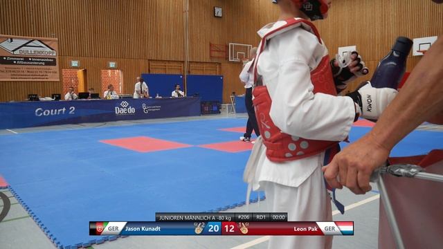 Bodensee Cup 2019 Taekwondo Match 206 Jason Kunadt SUI vs Leon Pak GER смотреть онлайн