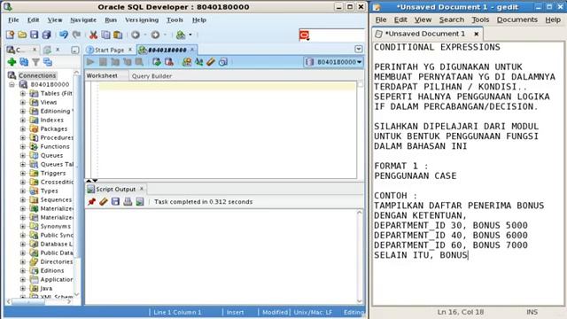 Menggunakan perintah-perintah conditional expression dalam SQL Oracle - Bagian 1 смотреть онлайн