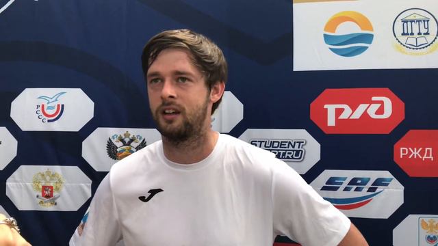 Футболист СКФУ Виталий Исаев после матча СКФУ - БФУ (2:1) смотреть онлайн