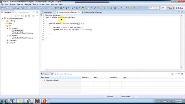 Java Access modifiers (class) | Java Tutorial смотреть онлайн