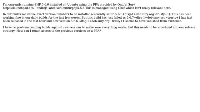 DevOps & SysAdmins: Ubuntu 14.04 PPA previous minor version of PHP 5.6 смотреть онлайн