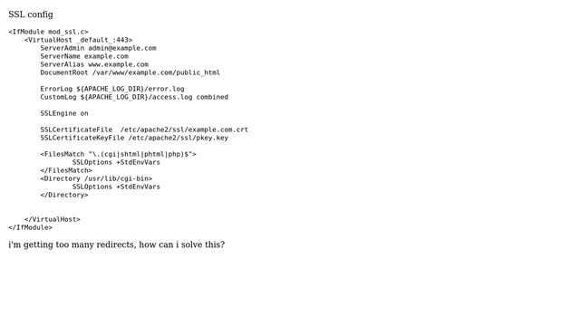 Apache: too many redirects смотреть онлайн