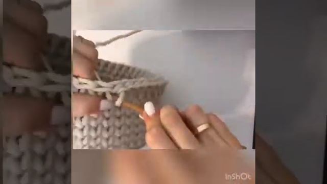 Последний ряд + обвязка края корзинки смотреть онлайн