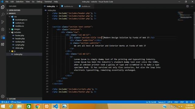 Website Design:Part-3: How to make webiste section (About Us) using Html, CSS and Bootstrap смотреть онлайн