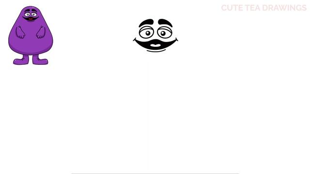 How To Draw Grimace | McDonald's | Easy Step By Step Drawing Tutorial смотреть онлайн