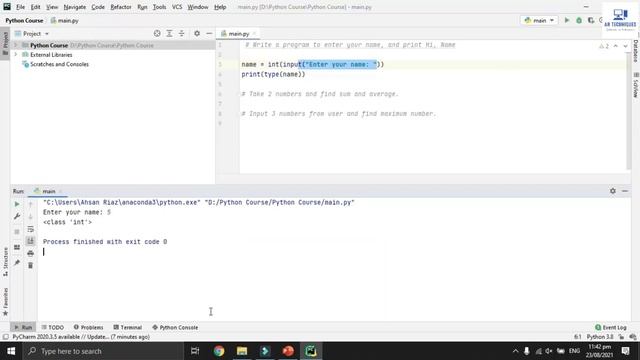 How to take input in Python | Type Casting in Python | Python Programming Course - Lecture 9 смотреть онлайн