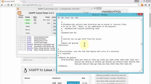 1 Downloading XAMPP Server смотреть онлайн