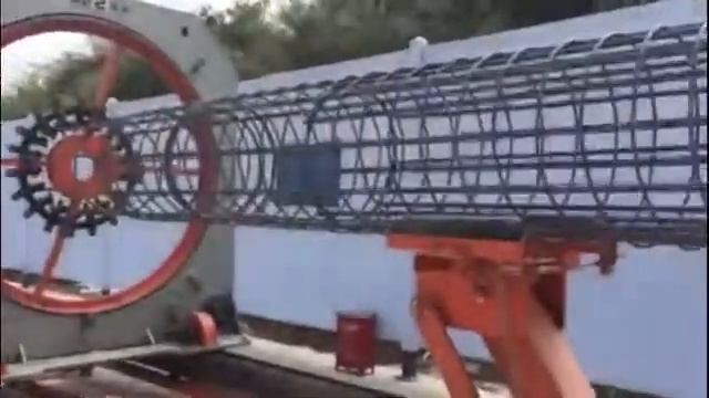 Автоматический станок для сварки арматурного каркаса буронабивных свай смотреть онлайн
