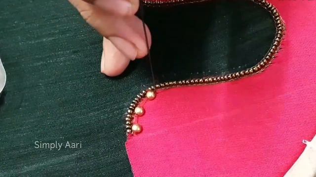 Aari Work Blouse 25 | Aari Patch Work Sleeve Designing Tutorial with Detailed Explanation смотреть онлайн