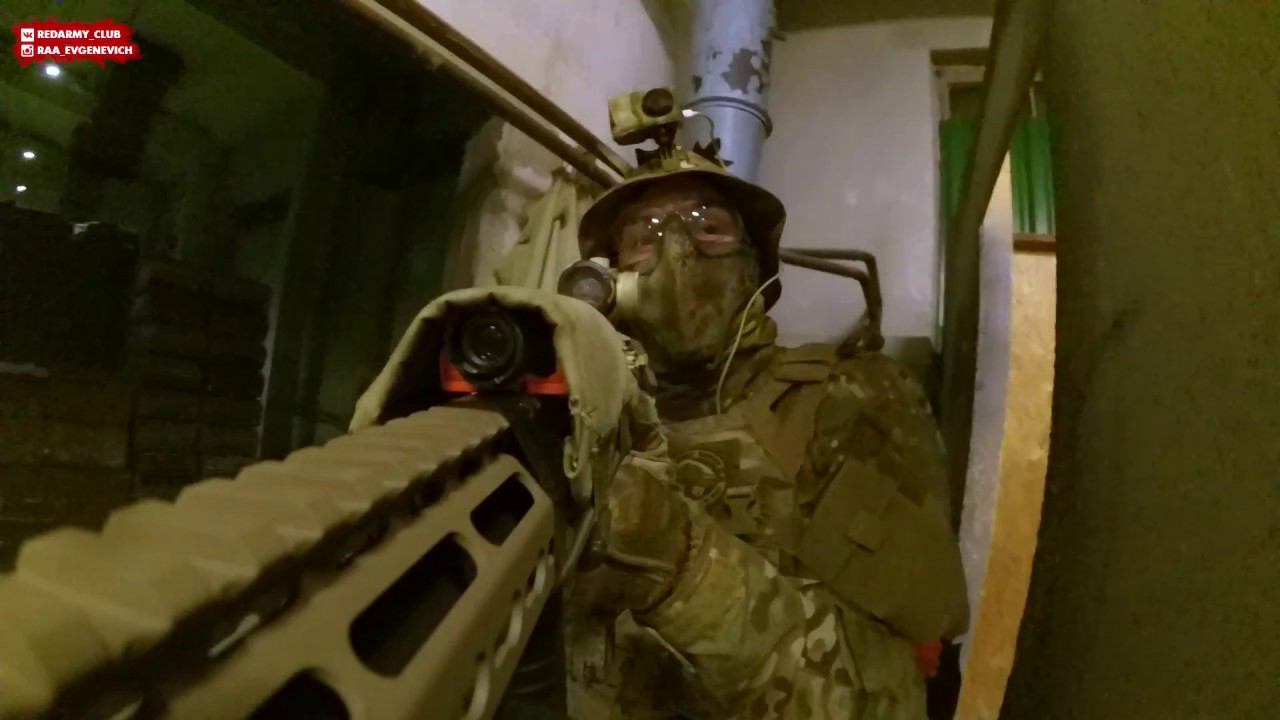 СТРАЙКБОЛ В ЗДАНИИ. ОБОРОНА С ARES AMOEBA. SCOPECAM AIRSOFT CQB GAMEPLAY.