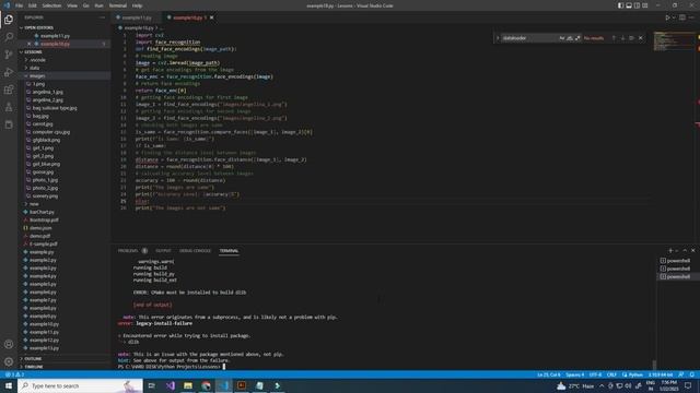 ERROR: CMake must be installed to build dlib | Python смотреть онлайн