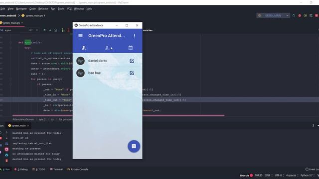 Attendance app made with kivy and kivymd смотреть онлайн